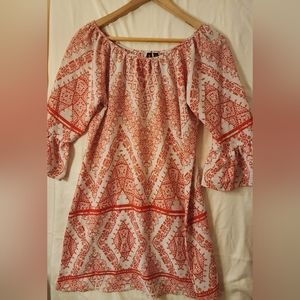 Flowy Summer Rusticl Mid Sleeve Mini Dress